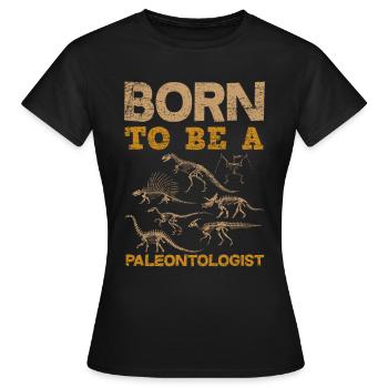 Paleontologist Research - Women's T-Shirt - black - Front - AI Model Female 172 dark (172cm)