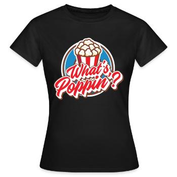 Popcorn - Frauen T-Shirt - Schwarz - Vorne - AI Model Female 172 dark (172cm)