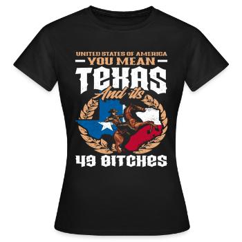 Texas États-Unis d'Amérique cadeau - T-shirt Femme - noir - Devant - AI Model Female 172 dark (172cm)