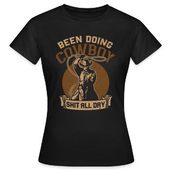Cowboy Lasso Roping - T-shirt Femme - noir - Devant - AI Model Female 172 dark (172cm)
