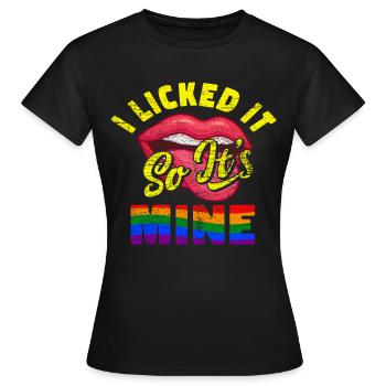 Lécher LGBTQ - T-shirt Femme - noir - Devant - AI Model Female 172 dark (172cm)