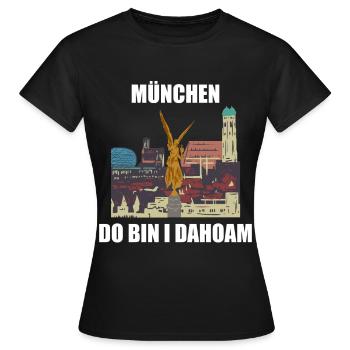 München - Frauen T-Shirt - Schwarz - Vorne - AI Model Female 172 dark (172cm)
