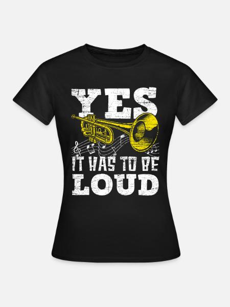 Trompete Trompetenspieler - Frauen T-Shirt - Schwarz