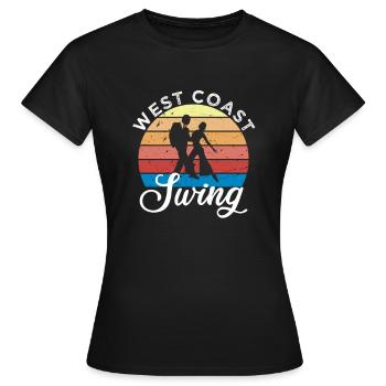 Balançoire de la côte ouest - T-shirt Femme - noir - Devant - AI Model Female 172 dark (172cm)