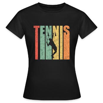 Tennis Tennis player - Women's T-Shirt - black - Front - AI Model Female 172 dark (172cm)