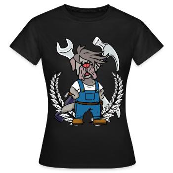 Werkzeug Mechaniker Werkstatt Berufe Job - Frauen T-Shirt - Schwarz - Vorne - AI Model Female 172 dark (172cm)