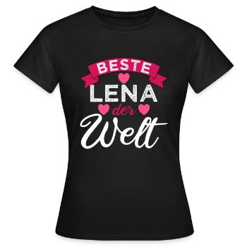 Beste Lena der Welt - Frauen T-Shirt - Schwarz - Vorne - AI Model Female 172 dark (172cm)