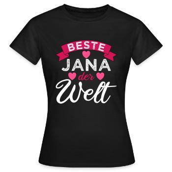 Die beste Jana der Welt. - Frauen T-Shirt - Schwarz - Vorne - AI Model Female 172 dark (172cm)