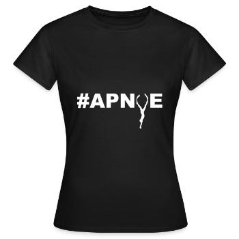 Hashtag Apnoe mit Apnoetaucher Apnoe Taucher - Frauen T-Shirt - Schwarz - Vorne - AI Model Female 172 dark (172cm)
