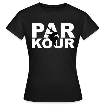 Parkour avec parkourläufere Parkour - T-shirt Femme - noir - Devant - AI Model Female 172 dark (172cm)
