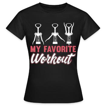 Vin Entraînement Tire-bouchon Vin blanc Drôle - T-shirt Femme - noir - Devant - AI Model Female 172 dark (172cm)