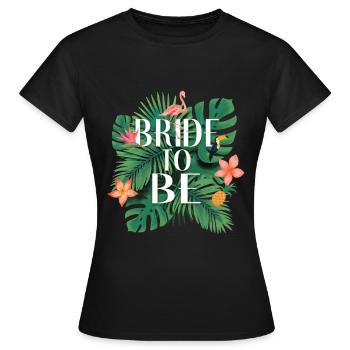Mariée à être mariée JGA Mariage mariage - T-shirt Femme - noir - Devant - AI Model Female 172 dark (172cm)