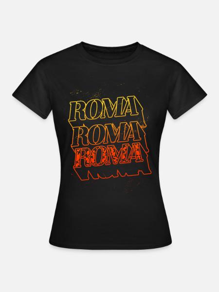 Rom Roma Italien Stadt Skyline Heimat Schrift - Frauen T-Shirt - Schwarz