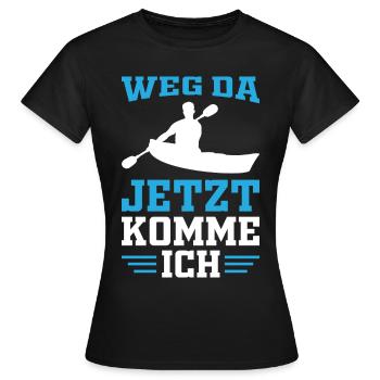 Kanu Kanusport Kanurennsport - Frauen T-Shirt - Schwarz - Vorne - AI Model Female 172 dark (172cm)