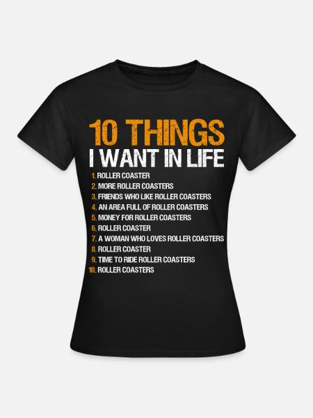 Achterbahn Geschenk - Frauen T-Shirt - Schwarz