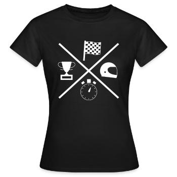 Racing Motorsport Saying - Women's T-Shirt - black - Front - AI Model Female 172 dark (172cm)