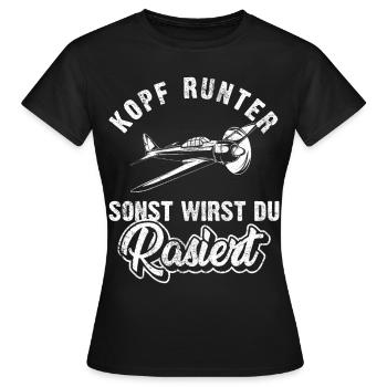 Modellflug Modellbau Modellfliegen | Modellbauer - Frauen T-Shirt - Schwarz - Vorne - AI Model Female 172 dark (172cm)
