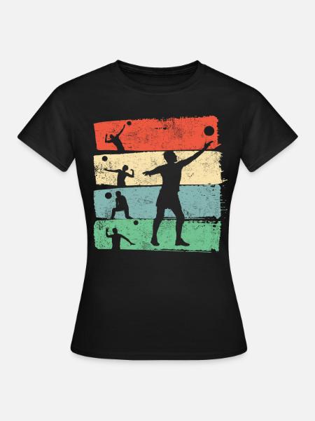 Beachvolleyball - Frauen T-Shirt - Schwarz