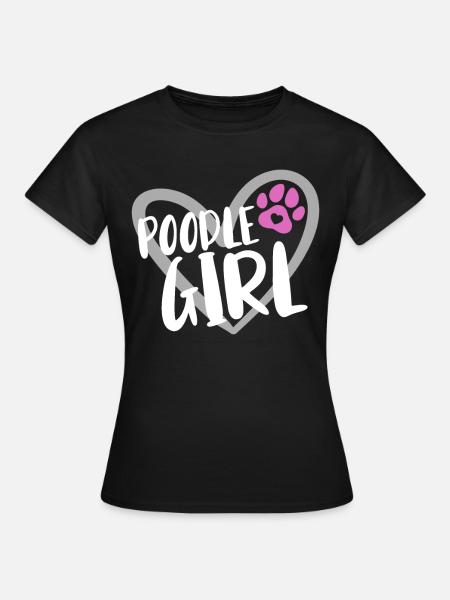 Pudel Hundebesitzer Geschenk - Frauen T-Shirt - Schwarz