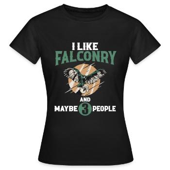 Élevage de faucons - T-shirt Femme - noir - Devant - AI Model Female 172 dark (172cm)