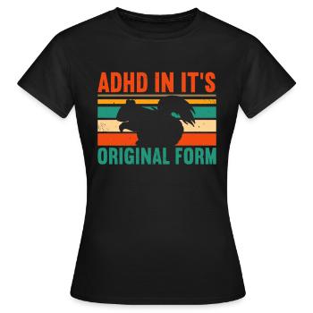 Le TDAH dans sa conscience du TDAH Écureuil - T-shirt Femme - noir - Devant - AI Model Female 172 dark (172cm)
