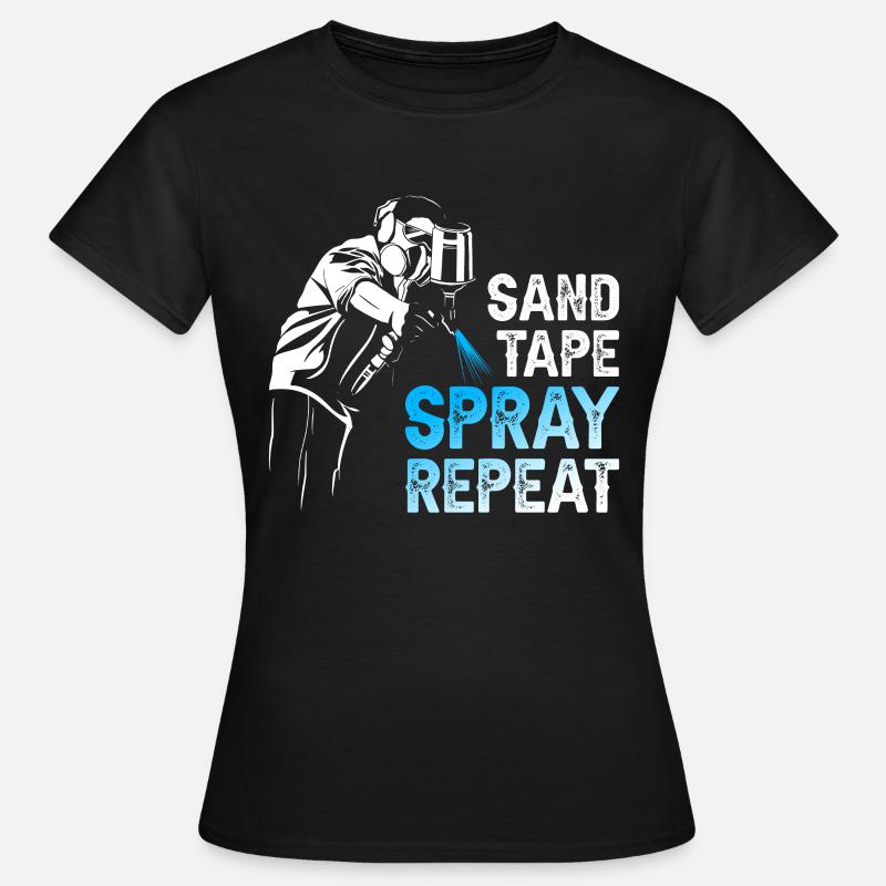 Painter Spray Repeat - Women's T-Shirt - black