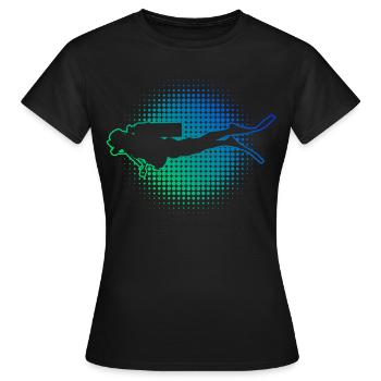 Tauchen Scuba Diver Diving Free Dive Diver - Frauen T-Shirt - Schwarz - Vorne - AI Model Female 172 dark (172cm)