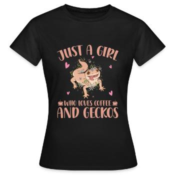 Gecko - T-shirt Femme - noir - Devant - AI Model Female 172 dark (172cm)