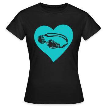 Schwimmer Schwimmen Spruch - Frauen T-Shirt - Schwarz - Vorne - AI Model Female 172 dark (172cm)