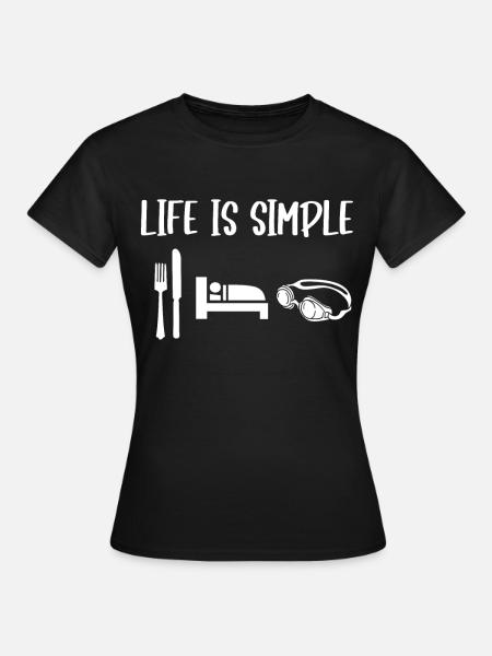 Schwimmer Schwimmen Spruch - Frauen T-Shirt - Schwarz