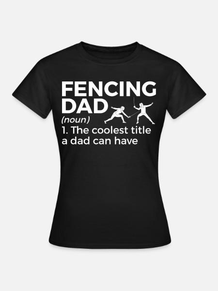 Fechten Degen Fechtduell Geschenkidee - Frauen T-Shirt - Schwarz