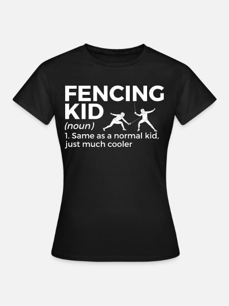 Fechten Degen Fechtduell Geschenkidee - Frauen T-Shirt - Schwarz