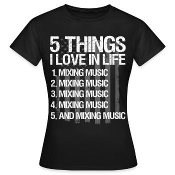 DJ Auftritt Auflegen - Frauen T-Shirt - Schwarz - Vorne - AI Model Female 172 dark (172cm)
