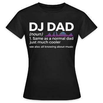 DJ Auftritt Auflegen - Frauen T-Shirt - Schwarz - Vorne - AI Model Female 172 dark (172cm)