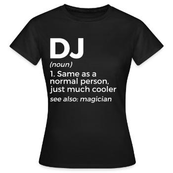 DJ Auftritt Auflegen - Frauen T-Shirt - Schwarz - Vorne - AI Model Female 172 dark (172cm)
