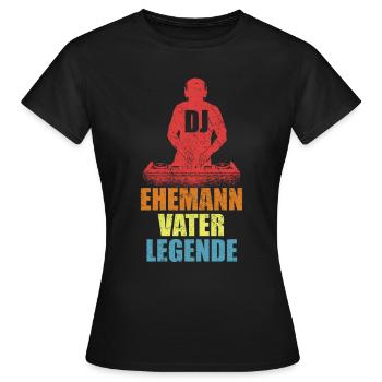 DJ Auftritt Auflegen - Frauen T-Shirt - Schwarz - Vorne - AI Model Female 172 dark (172cm)