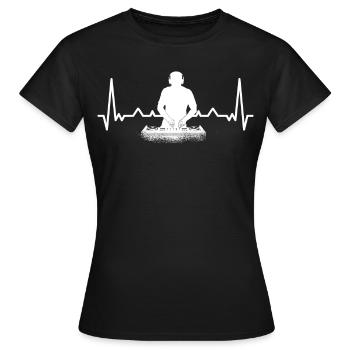 DJ Auftritt Auflegen - Frauen T-Shirt - Schwarz - Vorne - AI Model Female 172 dark (172cm)