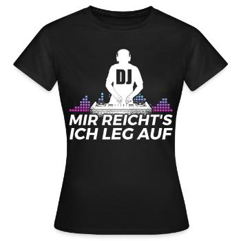 DJ Auftritt Auflegen - Frauen T-Shirt - Schwarz - Vorne - AI Model Female 172 dark (172cm)