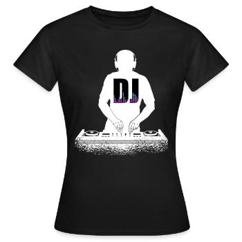DJ Auftritt Auflegen - Frauen T-Shirt - Schwarz - Vorne - AI Model Female 172 dark (172cm)