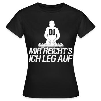 DJ Auftritt Auflegen - Frauen T-Shirt - Schwarz - Vorne - AI Model Female 172 dark (172cm)