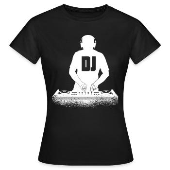 DJ Auftritt Auflegen - Frauen T-Shirt - Schwarz - Vorne - AI Model Female 172 dark (172cm)