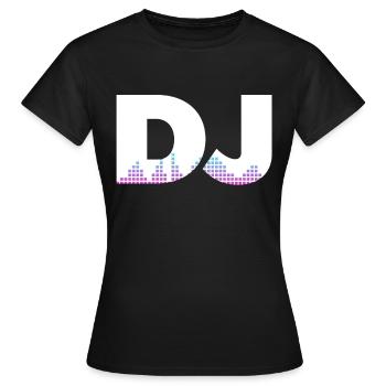 DJ Auftritt Auflegen - Frauen T-Shirt - Schwarz - Vorne - AI Model Female 172 dark (172cm)