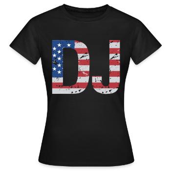 DJ Auftritt Auflegen - Frauen T-Shirt - Schwarz - Vorne - AI Model Female 172 dark (172cm)