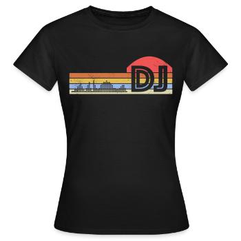 DJ Auftritt Auflegen - Frauen T-Shirt - Schwarz - Vorne - AI Model Female 172 dark (172cm)