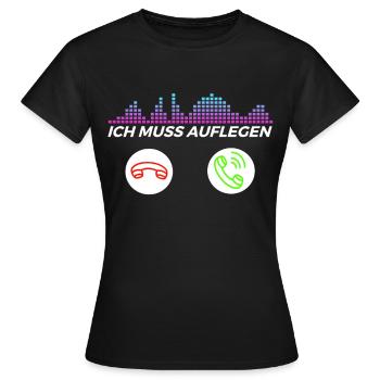 DJ Auftritt Auflegen - Frauen T-Shirt - Schwarz - Vorne - AI Model Female 172 dark (172cm)