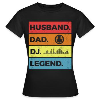 DJ Auftritt Auflegen - Frauen T-Shirt - Schwarz - Vorne - AI Model Female 172 dark (172cm)