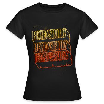 Regensburg Allemagne City Skyline Accueil - T-shirt Femme - noir - Devant - AI Model Female 172 dark (172cm)