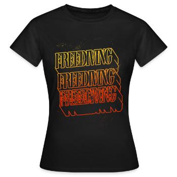 Freediving Apnoetauchen Freitauchen Tauchen - Frauen T-Shirt - Schwarz - Vorne - AI Model Female 172 dark (172cm)