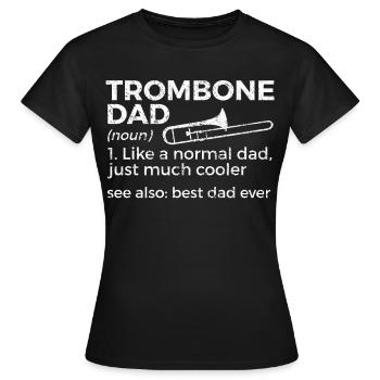 Trombone Musicien Brass Band - T-shirt Femme - noir - Devant - AI Model Female 172 dark (172cm)