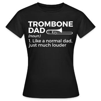 Trombone Musicien Brass Band - T-shirt Femme - noir - Devant - AI Model Female 172 dark (172cm)